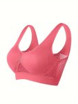 Sports Bra With Built-in Pads Breathable High Elasticity No Wire Perfect For Yoga Fitness Running