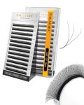 Nagaraku W Shape Eyelash Extension 3D Cluster Premade Fans Eye Lashes Faux Mink Matte Black Easy Fanning False Eyelashes Supplie