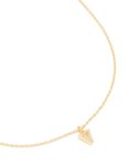 Goldair Gold Plated Cubic Zirconia Letter V Necklace