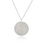 Infinity Disc Necklace - 18KT White Gold Vermeil