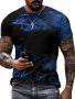 Abstract Art 3D Digital Printed Crew Neck Short Sleeve T-Shirt For Men Casual Summer T-Shirt For Daily Wear And Vacation Resorts