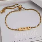 Jayda Gold Personalized Stainless Steel Bracelet Adjustable Size Ready In 3 Days