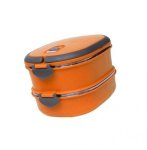 Double Square Steel Lunch BOX F-D3 X2