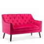 Avery Velvet 2 Seater Sofa - Pink