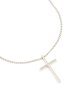 Mens Waterproof Stainless Steel Smooth Cross Pendant Necklace
