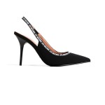 Logo Tape Slingbacks -black