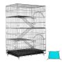 4 Tier 50'' High Cat Cage Cat Playpen With Wheels And Hammock 90X56X127CM