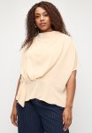 Edit Cowl Neck Draped Grown On Sleeve Shell - Neutral
