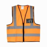 Pioneer Econo Orange Reflective Vest With Zip&id Pouch