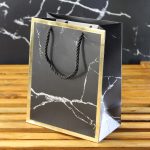 Gift 18X10X23CM Marble White Gold Border