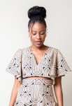 Crop Top - 46 Black Print