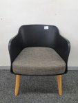 Mimosa Black Occasional Chair Timber Legs