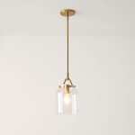 Caspian Glass Pendant - Gold