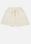 PoP Candy Striped Shorts - Ecru & Brown