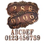 1PC Classic Retro House Number Signs House Address Plaques Wall Mounted Sign Plastic Address Sign Mailbox Number Plaque Door Num