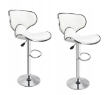 Bar Stools / Kitchen Counter Chairs - Set Of Two White Colour