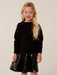 Valeria Girls Splice Knit Dress - 10-12 Yrs Onyx Black
