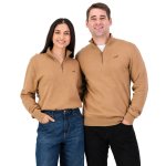 Springboks Quarter Zip Knit Toffee
