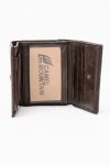 Genuine Leather Bi-fold Wallet Dark Brown