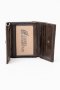 Genuine Leather Bi-fold Wallet Dark Brown