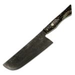 8 Japanese VG10 Clad Steel Kurouchi Nakiri Knife W/ Resin Handle