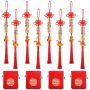 8PCS 2025 Year Of Snake Hanging Pendant Car Pendant Decor Chinese Feng Shui Coins Chinese New Year Dragon Decorations Hanging Go