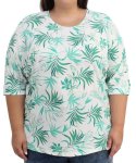 Ladies Printed Tunic - 60 Grn wht