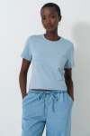Fitted T-Shirt - L Blue