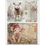 Tear Resistant Deco Print Farmhouse Christmas