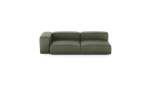 Two Module Chaise Sofa - Leather - Olive - 241CM X 115CM