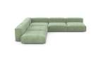 Five Module Corner Sofa - Cord Velours - Duck Egg - 346CM X 346CM