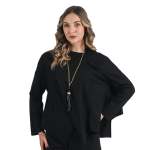 Ribbed Detail Asymmetrical Top - Black Free