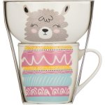 Clicks New Bone China Mug & Bowl Set Llama