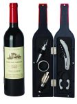 Wine Bottle 5PC Accessories Set Chateau Merlot