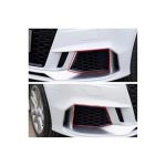 Gslqwsoc Body Kit Front Fog Lamp Frame Compatible For Audi A3 S3 RS3 17-20 Front Bumper Botton Grille Car Accessories 2PCS
