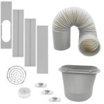 Mqidlfe Portable Air Conditioner Window Vent Kit With 5.9 Inch Diameter 59 Inch Length Exhaust Hose Adjustable Window Seal For H