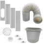 Mqidlfe Portable Air Conditioner Window Vent Kit With 5.9 Inch Diameter 59 Inch Length Exhaust Hose Adjustable Window Seal For Horizontal&vertical