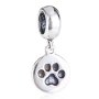 Puppy Dog Paw Charm 925 Sterling Silver Pet Charm Dog Charm For Bracelet B