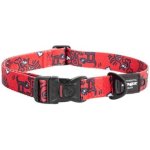 Rogz Fusion Classic Small Collar - Red Scribble Waggs Online Pet Shop