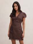 Lexi Lace Trim Linen MINI Dress - 18 Findon Spot