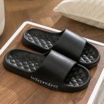 Men's Solid Colour Simple Style Open Toe Breathable Slippers Comfy Non Slip Casual Eva Slides For Men's Indoor Activities