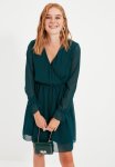 Belted Dress - Emerald Green