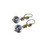 Simple Natural White Crystal Earrings Pumpkin Halo Stone Earrings