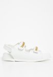 Ellis Chunky Chain Detail Slingback Sandal - White Croc