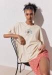Oversized Motif-detail T-Shirt - Beige