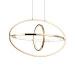 Oval Orbit Chandelier Gold LED