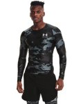 Men's Ua Iso-chill Compression Printed Long Sleeve - Black Sm