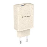 20W Intouch Pd Wall Charger 2-PORT Wheat Straw