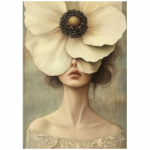Tear Resistant Deco Print Flowered Face