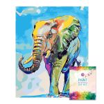 Easy Craft Paint By Number Diy Kit 50X40CM- Colorful Elephant
